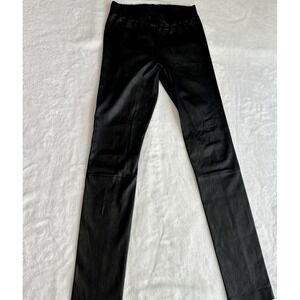 Sylvie Schimmel Leggings Lamb Leather Mid‎ Rise Slim Fit Pants Sz 38/24 Paris